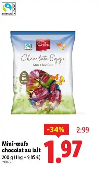 FAVORINA Mini-œufs chocolat au lait 200 g