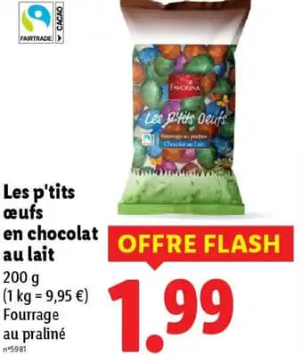 FAVORINA Les p'tits œufs en chocolat au lait 200 g