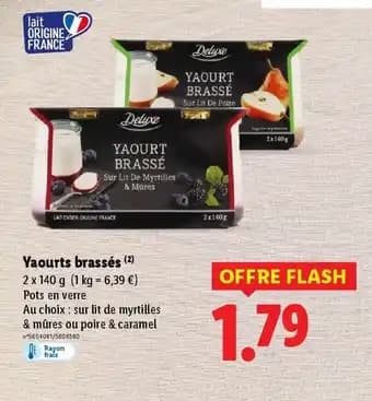 DELUXE Yaourts brassés 2 x 140 g
