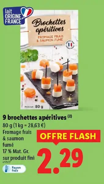 9 brochettes apéritives 80 g