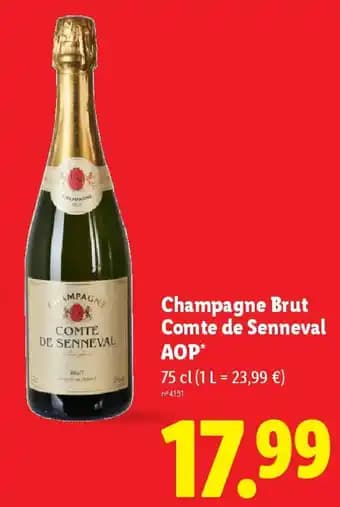 Champagne Brut Comte de Senneval AOP 75 cl