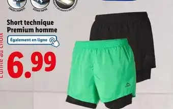 CRIVIT Short technique premium homme