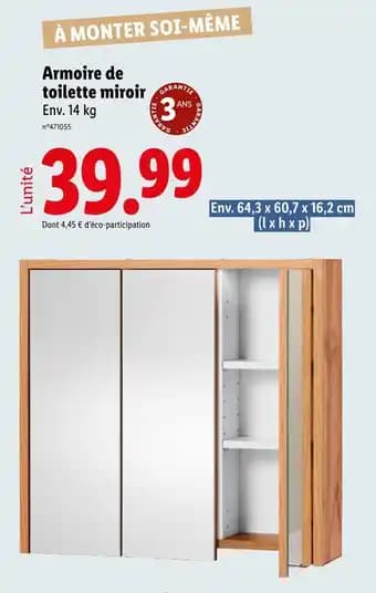 Armoire de toilette miroir