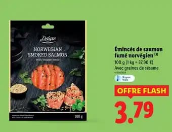 DELUXE Émincés de saumon fumé norvégien