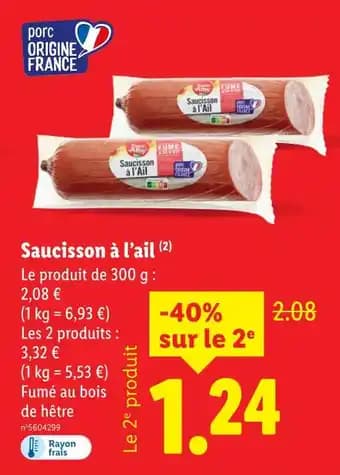 SAINT ALBY Saucisson à l'ail